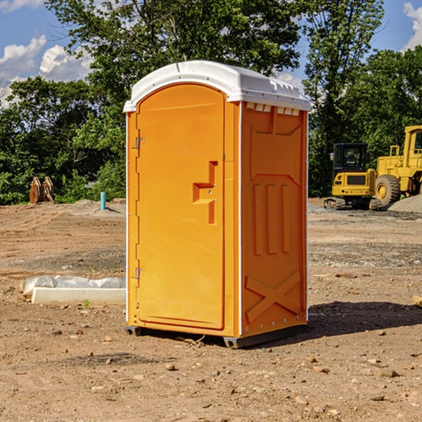 how often are the portable restrooms cleaned and serviced during a rental period in Mineral Point